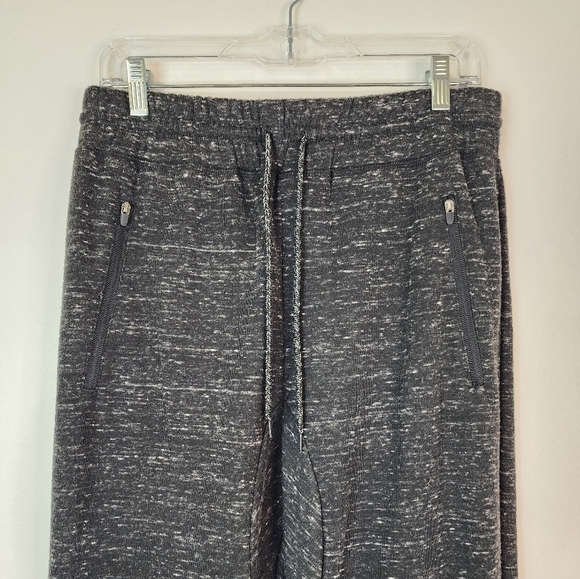 Men's Heather Greyish Black 3 Zip Pockets Drawstring Jogger Pants, sz SM - Picture 4 of 14